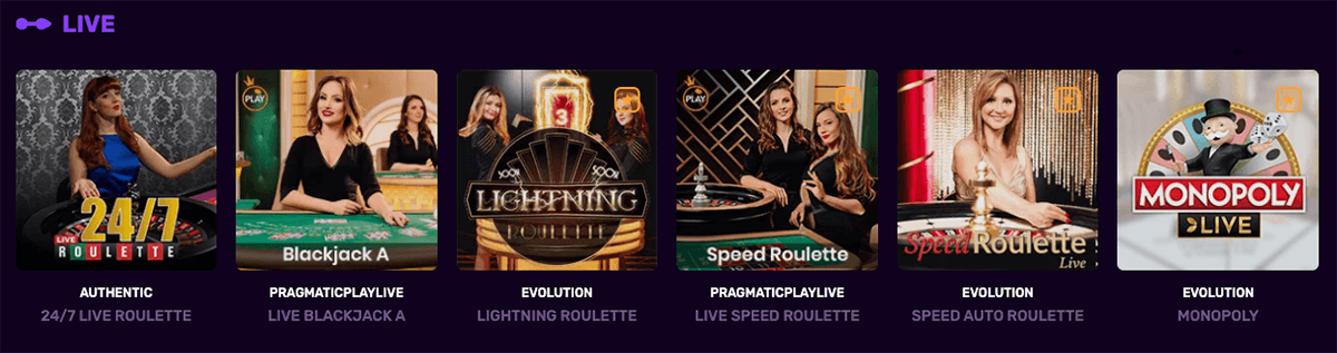 Tafelspellen in het live casino